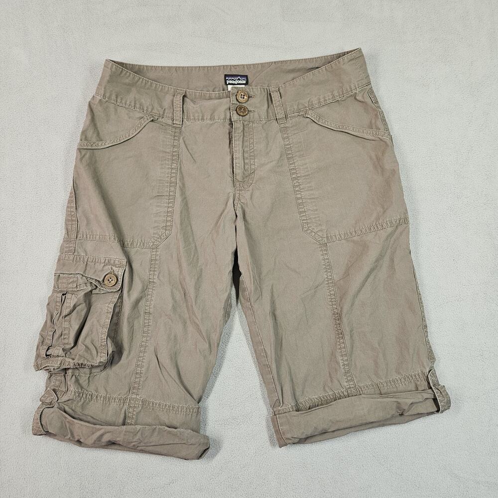 Patagonia Shorts Womens 6 Brown Super Cali Shorts 100% Cotton Cargo Hiking Roll
